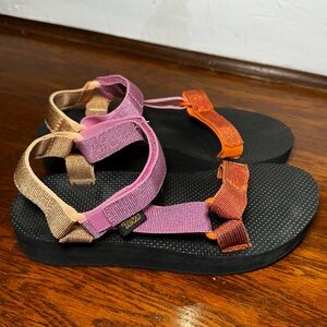 Teva Midform Universal Sandals Platform Multi Color Size 8